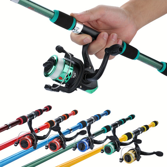 Sougayilang Fishing Rod Combo Set, 1.8m Telescopic Sea Fishing Pole With Reel, Line, Lures & Accessories For Beginners