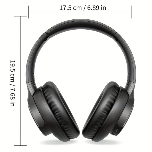 Wireless Noise Cancelling Headphones, Wireless Earbuds With Deep Bass, HiFi Stereo Sound Low Latency, Lightweight Foldable Headphones With Built-in Microphone, For Work Laptops, Mobile Phones, On-head Gaming Headphones, Compa