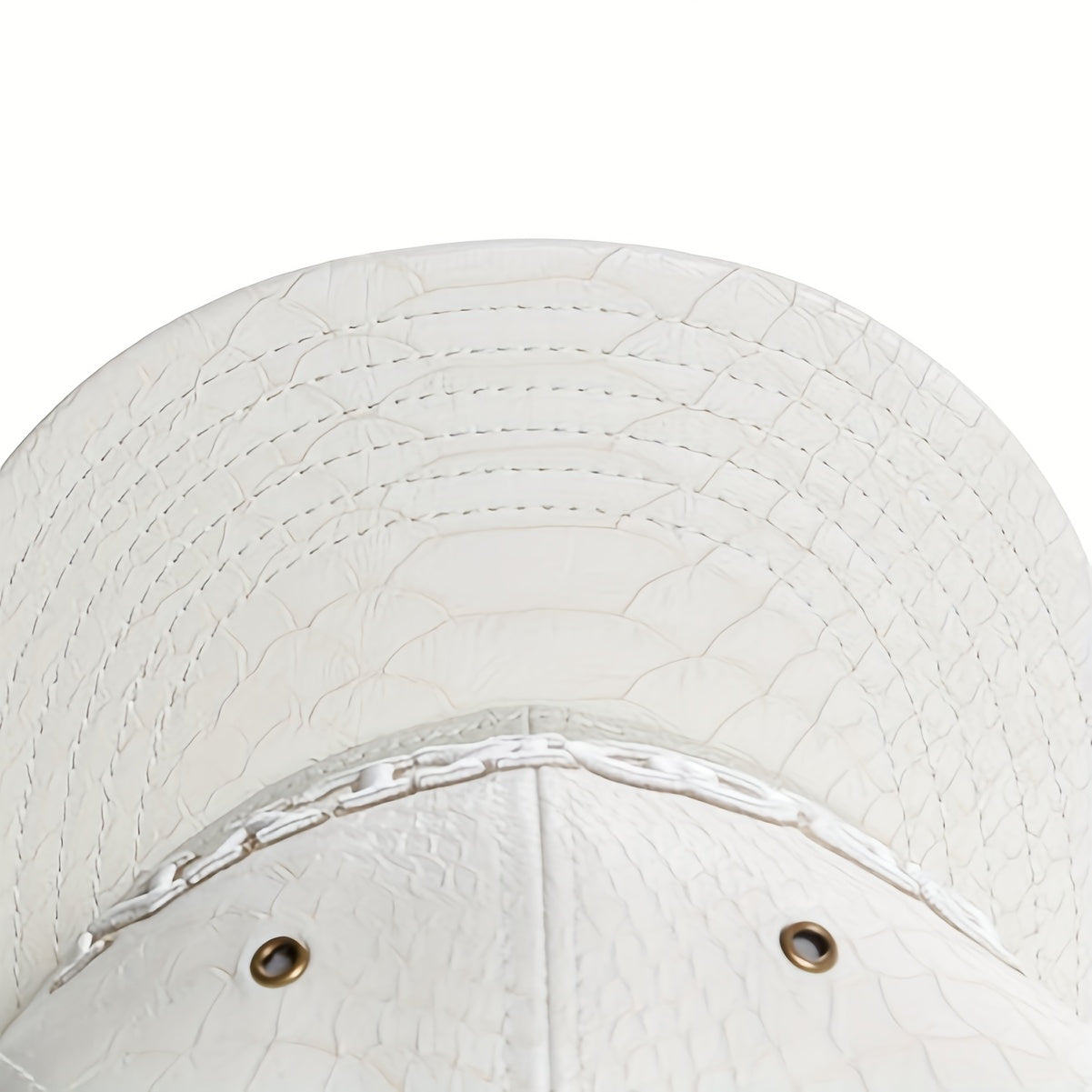 White Faux Leather BROOKLYN Letter Flat Brim Hat Fashionable Adult Men and Women Casual Unique Sports