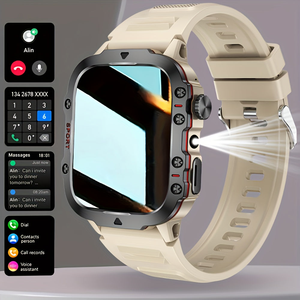 New Smart Watch for Men and Women - Wireless Calling/Text Messages/Multiple Sports Modes/Remote Camera Control/Fitness Tracker, Compatible with iPhone & Android, USB Charging, Silicone Strap, Modern Style, Clear Screen Displa