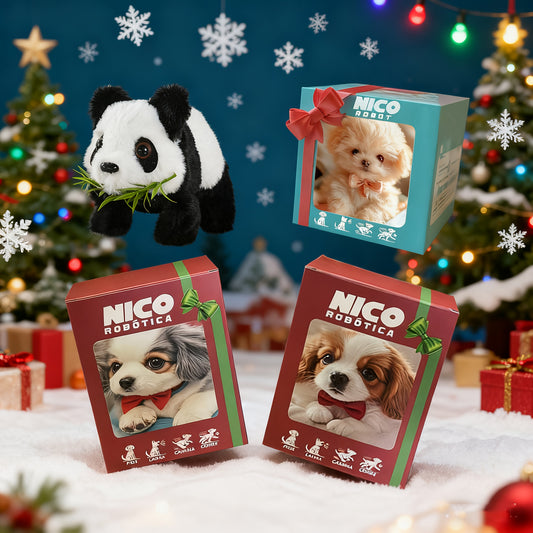TTwo-piece Set Featuring An Interactive Electric Puppy And Adorable Panda - My Intelligent Lifelike Electric Puppy And Panda, Just Like Real Dogs And Pandas, Interactive Plush Robotic Dog And Bear Suitable for Adults, Walking