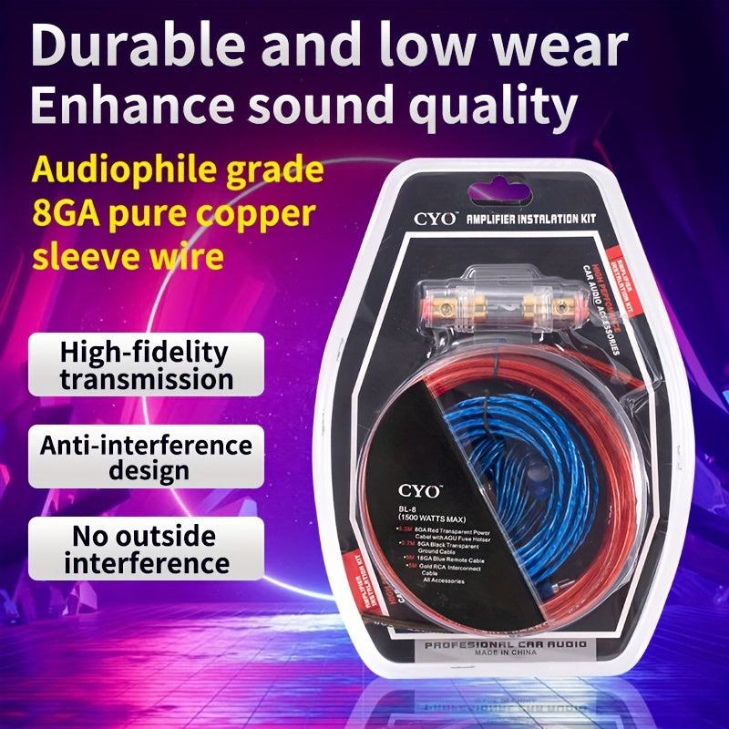 Durable RCA Audio And Power Wiring - Car 10GA Subwoofer Sleeve Wire - Car Power Amplifier Sleeve Wire Wiring - High-performance Copper Material - Thick Core Wire - Suitable for Car Audio And Video Installation - Compatible wi