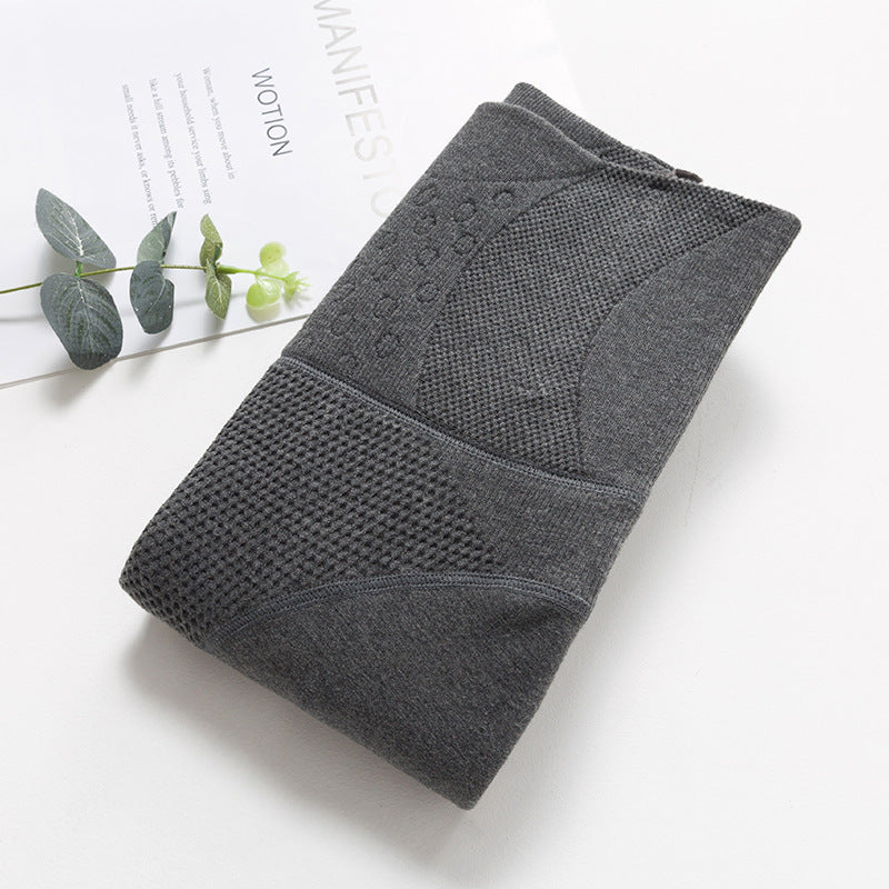 Autumn and Winter Combed Cotton High Waist Fishbone Thickened fleece-lined Leggings Women's Abdominal Hip-lifting Micro-pressure Pantyhose Winter Pantyhose