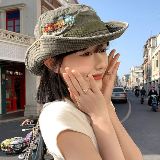 Women'S Wide Brim Fisherman'S Hat - Adjustable Snap Closure, Stretch Fit Summer Sun Hat with Breathable Design for Outdoor Camping, Hiking, Beach & Casual Outings - Western Cowboy Style Unisex for Men & Women (Green, Durable