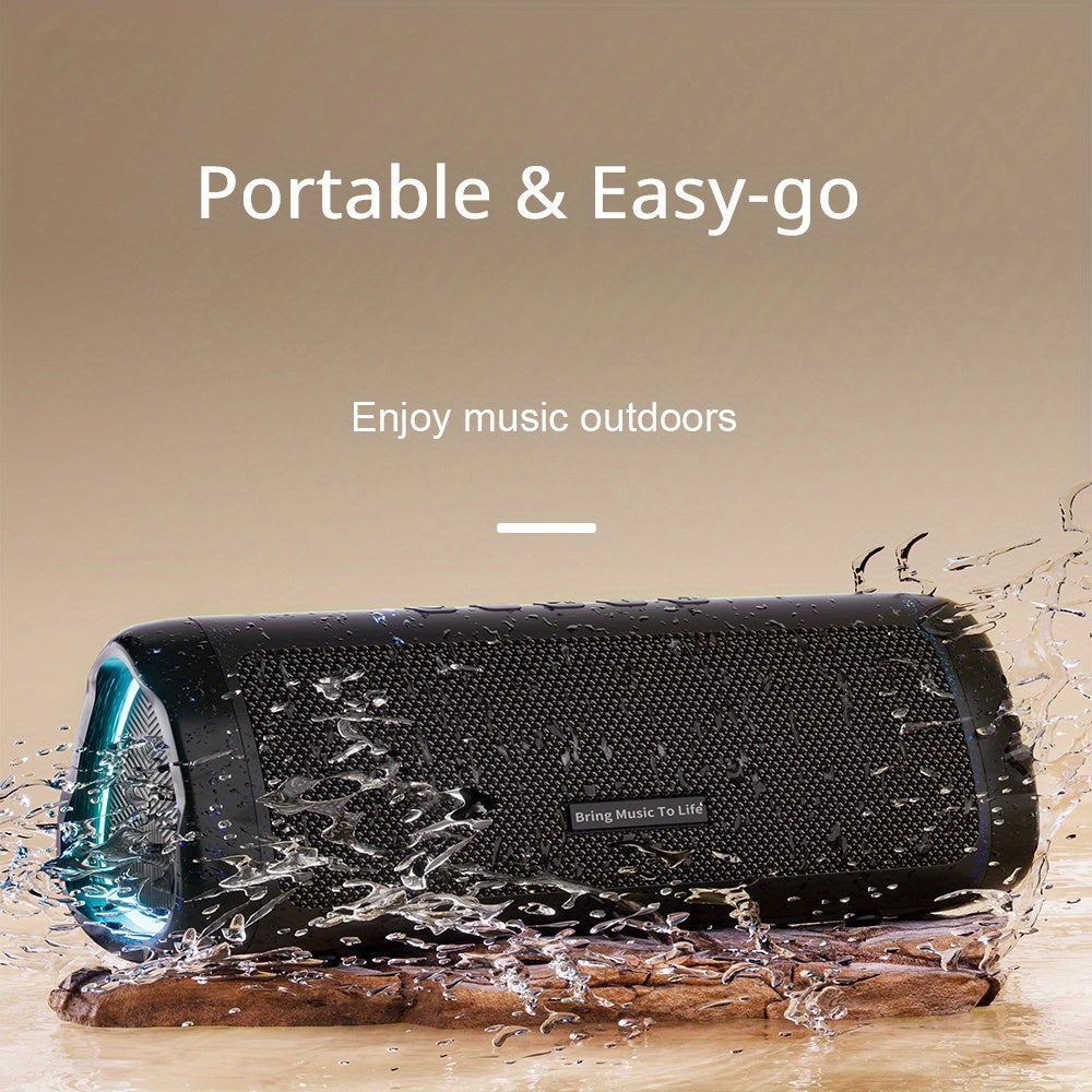 Wireless Speaker That Delivers 20W Stereo Sound, Features IPX5 Waterproofing, Offers Up to 24 Hours of Playtime, Includes RGB Lighting, Supports TWS Pairing, Utilizes Wireless 5.3, And Is Suitable for Home Use, Outdoor Activi