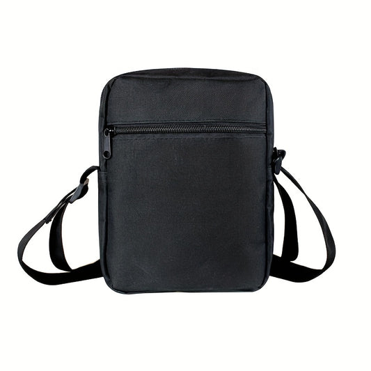 1pc Ancient Egyptian Anubis & Pharaoh Polyester Crossbody Bag, Casual Religious Theme Messenger Shoulder Bag with Zipper Closure, Hand Washable, for Women - Travel Wallet with Phone Holder