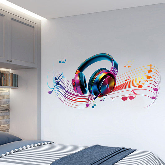 Yinyue Dazzling Ears Personality Creative Living Room Bedroom Music Cabaret Decoration Wall Sticker Wall Sticker