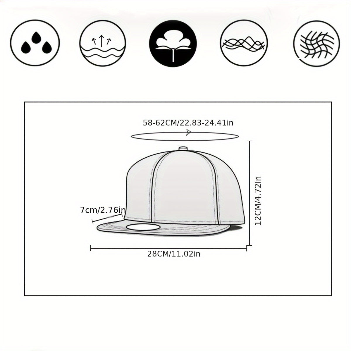 BLAZIN' ISLAND Men's Baseball Cap - Snapback Hat with Bold '23' Design, Lightweight Breathable for Sports, Casual, Formal - Black/White Athletic Sun Hat, Baseball Hat, Casual Headwear, Durable Headgear