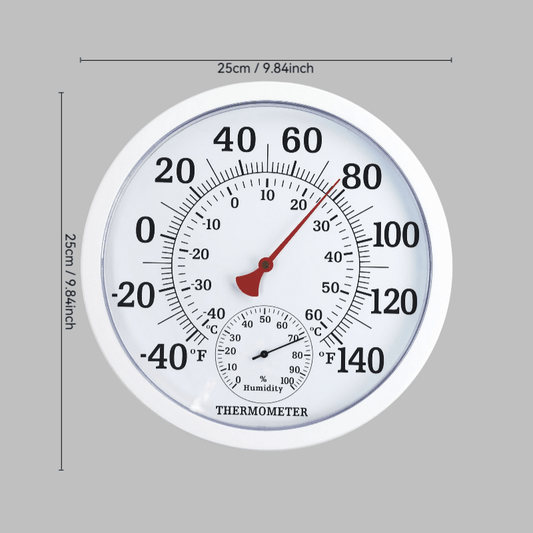 1pc TH9250P3 Thermometer Hygrometer with 9.84inch Large Screen & White Beauty Plate - -Free Operation, Easy-Read Temperature/Humidity Monitor for, Office,, HVAC Systems - Accuracy 1 Degree/Celsius, Deal