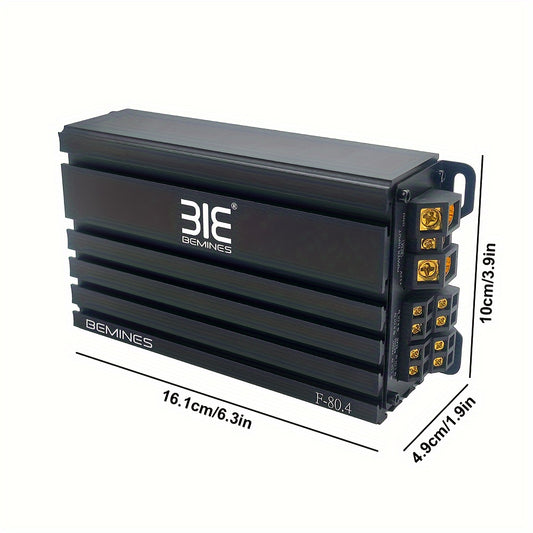 Palm-sized Amplifier, Super , Max. 3200W High-power Amplifier, Class D 4-channel, with High-efficiency Heatsink