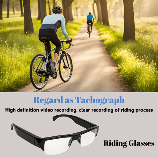 1080HD • High-quality Smart Glasses • 64GB Storage, Lightweight, Anti-Glare, Adjustable Head Strap, Sleek Glossy Finish, Durable Construction for Cycling, Motorcycle, Car & Fishing