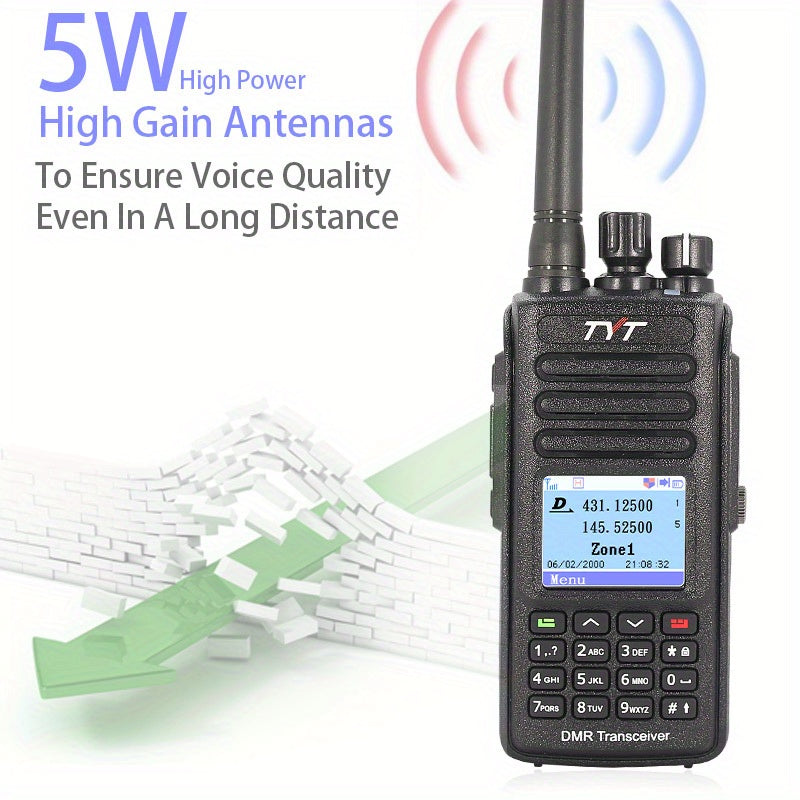 TYT 5W AES256 Encryption DMR Digital Radio + USB Cable