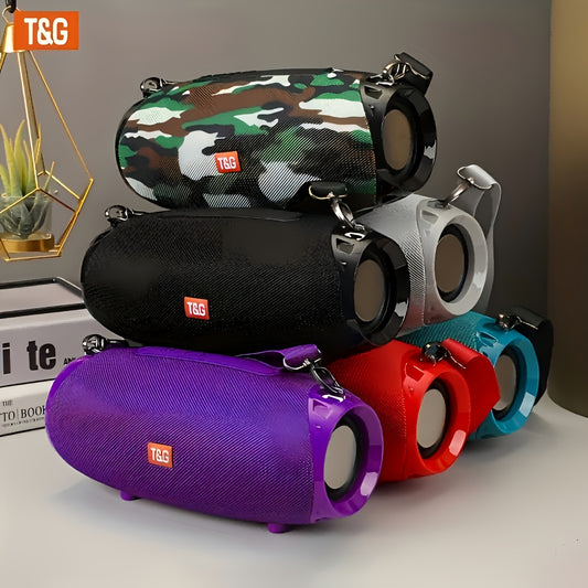 Portable Wireless Speaker - TG534 with Dual Speakers - TWS Stereo Hi-Res Audio - Hands-free Call/FM/TF Card/U Disk - Connect to Mobile Phone/Tablet/TV - Support Plug-in Card U Disk - Compatible with TF Card/USB Drive/FM Built