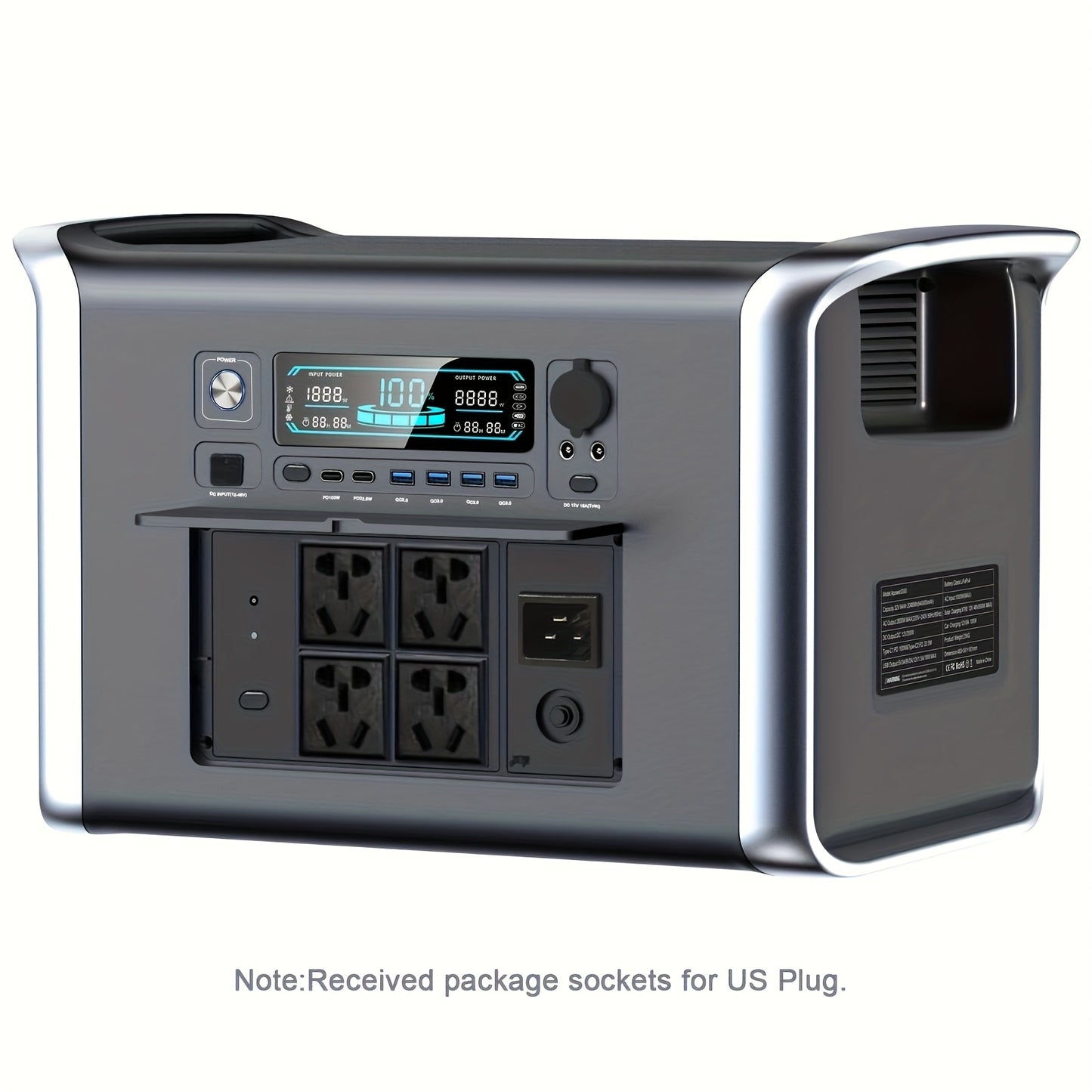 CTOLITY AP2000 2400W Solar-Powered Portable Power Station | 2048Wh LiFePO4 Battery, 2x200W Solar Panels, 110V Pure Sine Wave AC Outlets | Compact & Durable Design for Camping, RV, Hunting, CPAP, Outdoor Emergencies, Hunting P