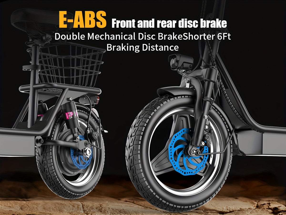 Two Options Available: Z6 48V Electric Bicycle & K8 36V Electric Scooter | 500W Dual Motor | 19MPH Speed | Folding Design+Removable Basket | Available in Both Sitting Positions/ Single Seat | Turn Signal Functionality | UL Ce