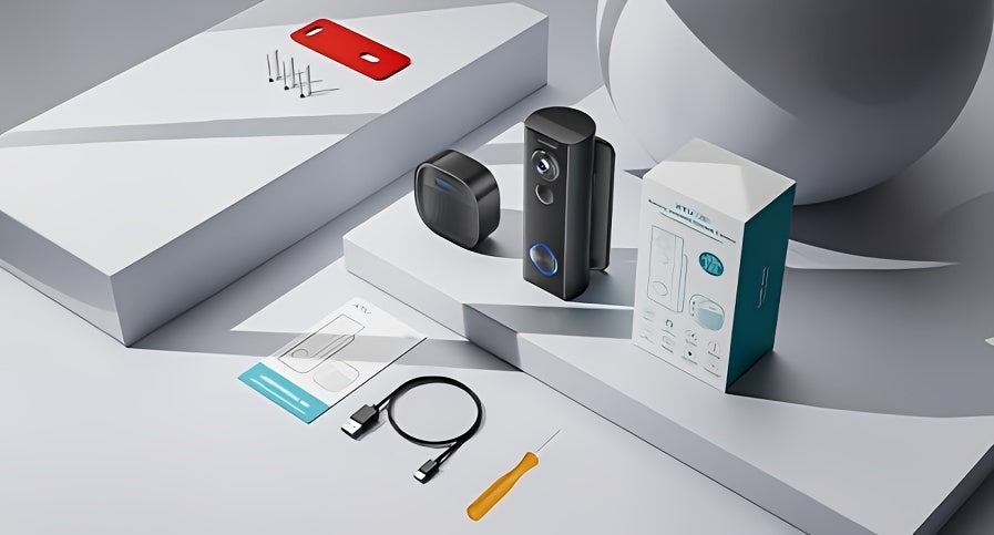 XTU Doorbell Camera Wireless No Subscription, 2K Video Doorbell With Chime, Front Door Camera, 2-way Audio, Instant Alert, Human Detection, 2.4G WiFi, Night Vision, Battery Powered, Apartment/Indoor/Outdoor Security