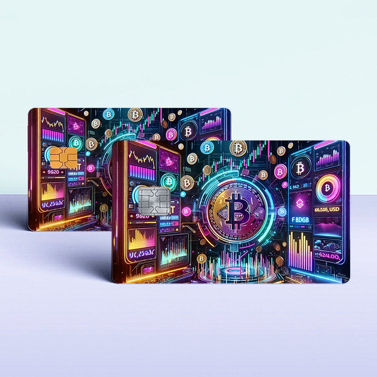 Two Shiny Credit Card Skins Made of Ultra-Thin Vinyl, Designed for Credit Cards, Debit Cards, Transit Cards, And Key Cards, Providing Protection And for Bank, Scratch Resistance, And Slip Resistance