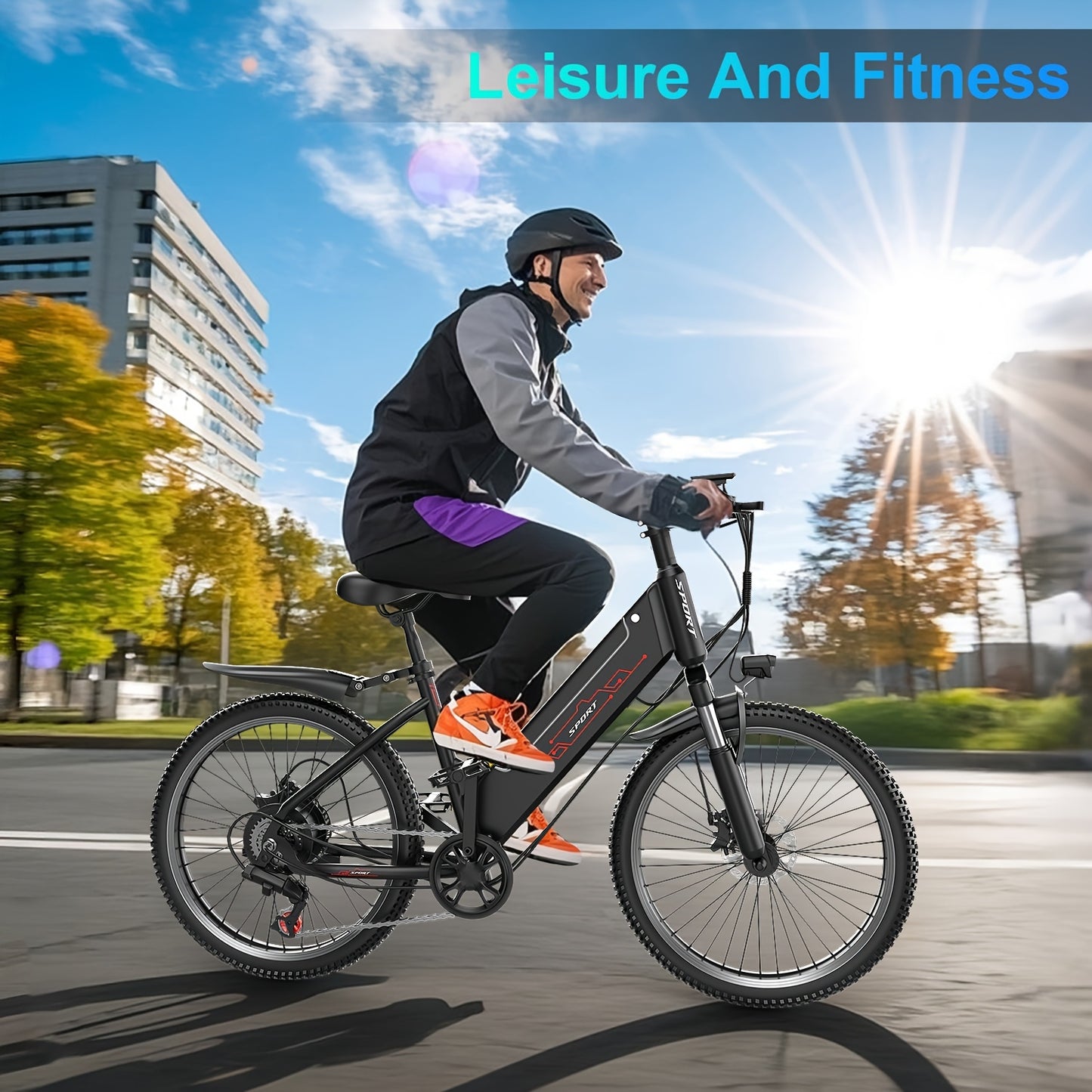 Adult Electric Bike - 749W Motor, 48V 10.4AH Battery, 22MPH & Up to 55 Miles Range! Equipped with LCD Display, Dual Suspension, 365 lbs Load Capacity, Perfect for Commuting and Off-Road Adventures.