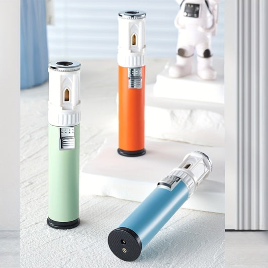 A Lighter That Resists Wind, Uses Butane, Is Refillable, And Features a Portable And Creative Design Inspired by Roman Columns. It'S Colorful And Makes a Great Gift for Friends, Perfect for Igniting Barbecues Outdoors (Butane