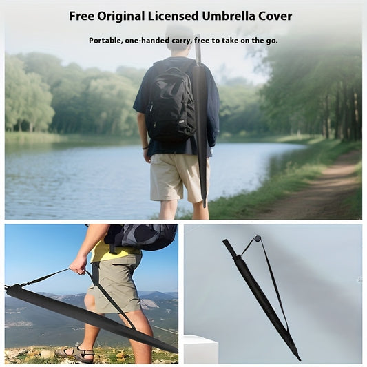 Extra Large 170cm Diameter Umbrella,Double-Layer Sunshade,Fiberglass Frame,Red,Over-Sized for 5 People,or Shine Dual-Use Long Handle Umbrella,Umbrellas for
