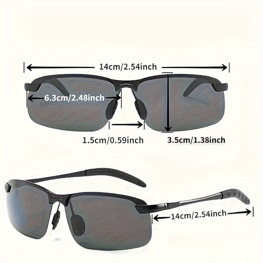 Ultralight Aurora Night Vision Driving Glasses Suitable for Men and Women-Anti-Glare, Half-Frame Design Ensures Safe Vision at Night