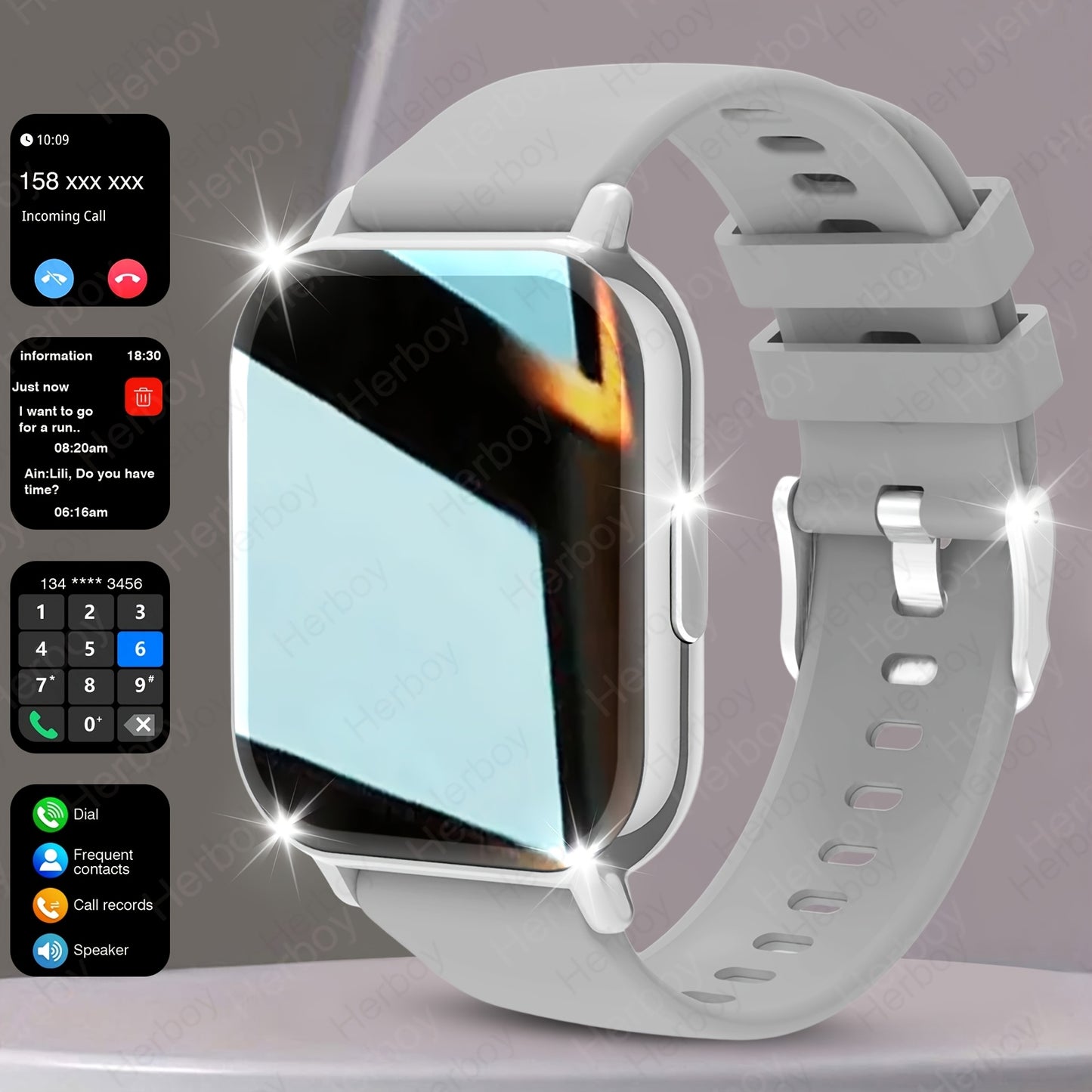 High Definition Full Touch Smartwatch, Suitable for Both Men and Women - Wireless Calling/Text Messaging/Multiple Exercise Modes/Remote Camera Control/Fitness Recording, for iPhone/Android, Modern Style, Perfect Gift for Men/