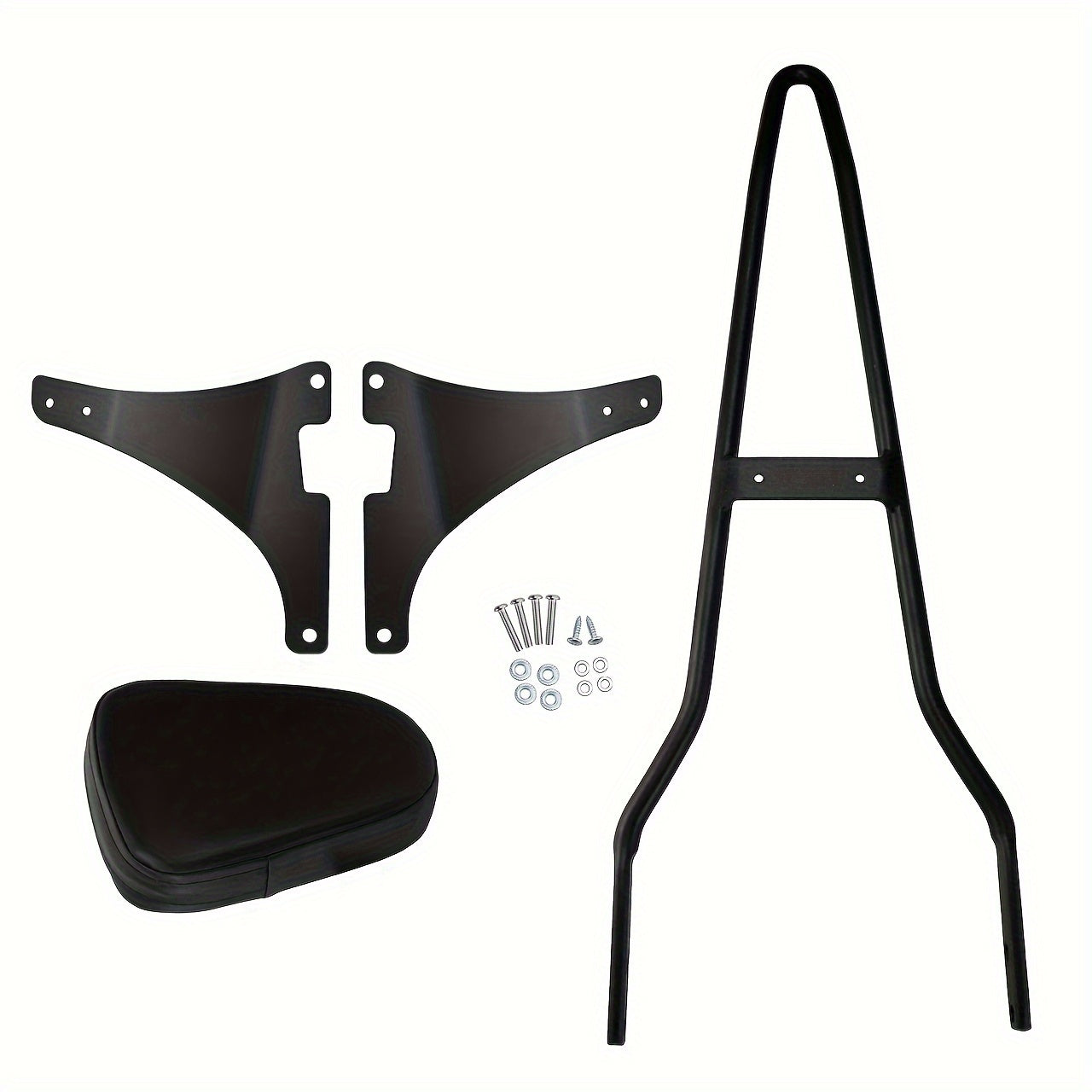 Motorcycle Black Detachable Rear Passenger Backrest Cushion Pad Kit Set for Sportster XL 1200 883 48 2004-2022