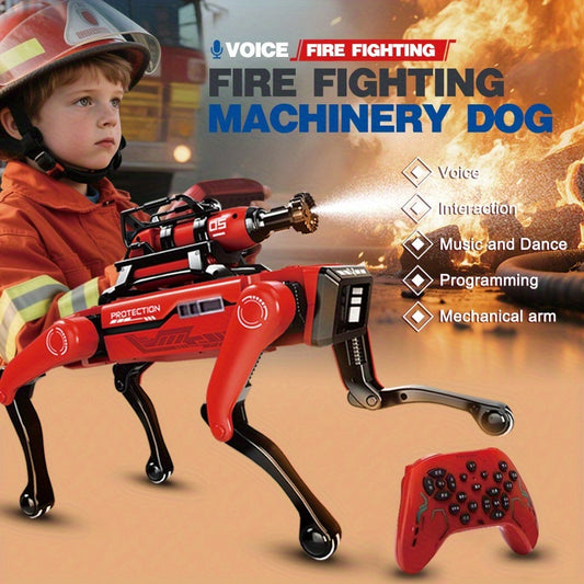 Cool technology! Intelligent robot dog, supporting voice commands, interactive play, music and dance, robot arm, with spray function, suitable for children and family entertainment!-RED, Robot Pet, Robots for, Family Fun, Edu