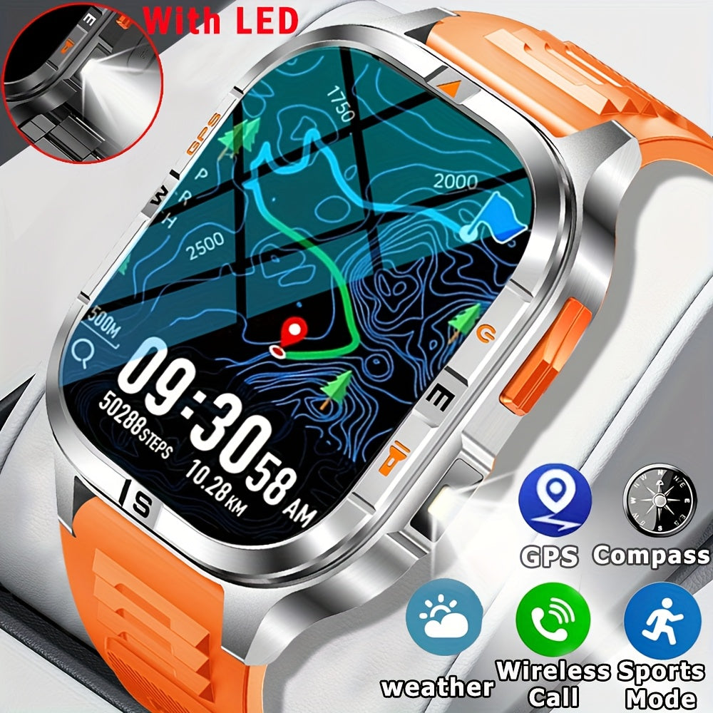 COIUSOR GPS Smartwatch with 2.01" Large Screen, Battery, Wireless Calling, 100+ Sports Modes, Compass, Altitude & Barometer, Weather Forecast, Message Alerts - Perfect Gift for Fitness Enthusiasts, Fitness Tracker, Sleek Watc