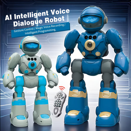RC Robot Toy for Kids Remote Control Robot Toy, Smart Gesture Sensing Rechargeable & Programmable Robot Walking Dancing Singing Voice conversation Chirstmas Gift for Boys Girls