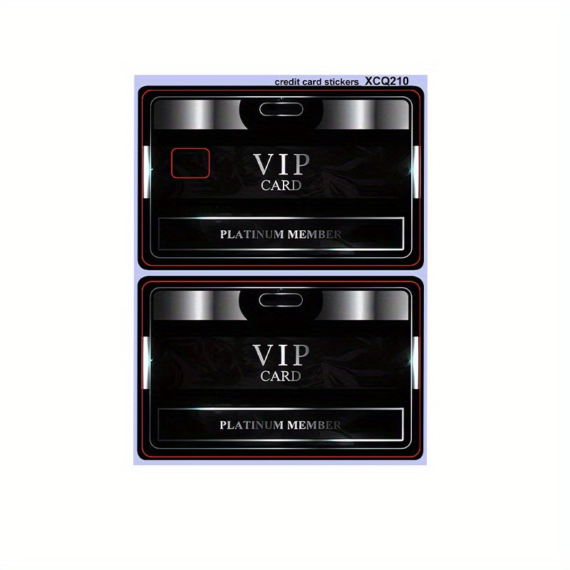 4 Business Style "VIP" Fashion Card Decorative Stickers - Bank Card Privacy Light Beige Protectors - for Credit Cards, Debit Cards - Cool Party Decorations and Unique Gifts