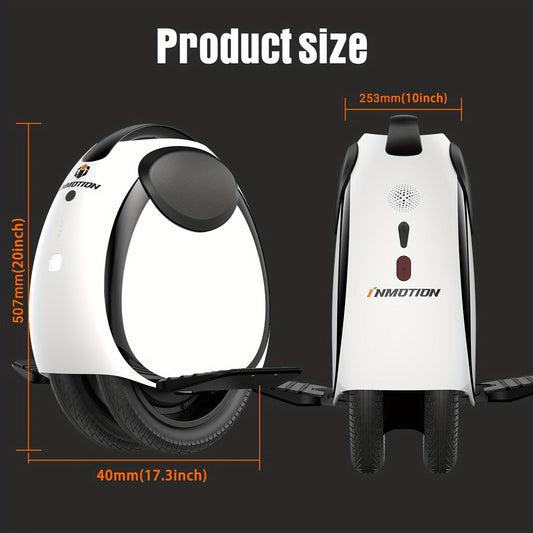Inmotion E20 Electric Unicycle - 14 Inch Self-Balancing Electric One Wheel Portable EUC for Commuting & Entertainment