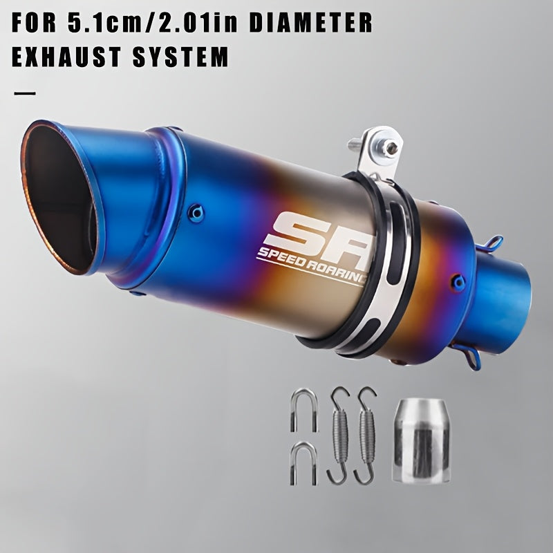 Universal 51mm caliber motorcycle exhaust tailpipe for Honda for Kawasaki and other motorcycles, made of stainless steel material with high performance and high temperature resistance. Motorcycle parts and accessories