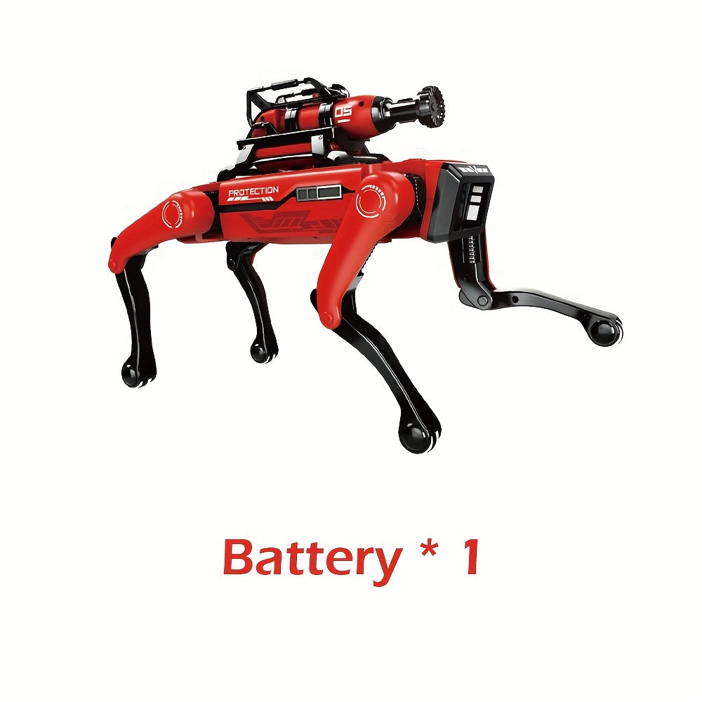 Intelligent Robot Dog with Voice Control, Interactive Discovery, Music & Dance, Mechanical Arm, Red Spray Function, Blue Launch Function, Stimulates Curiosity, Usb Rechargeable