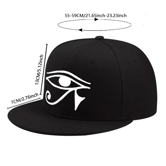 Pharaoh'S Eye Baseball Cap - Adjustable Snapback Hat with Ancient Egyptian Eye Design, Lightweight for Gym, Travel, Halloween, Everyday - Unisex Streetwear for Men & Women - All-Season Casual & Formal Outfits, Gym Headwear, S
