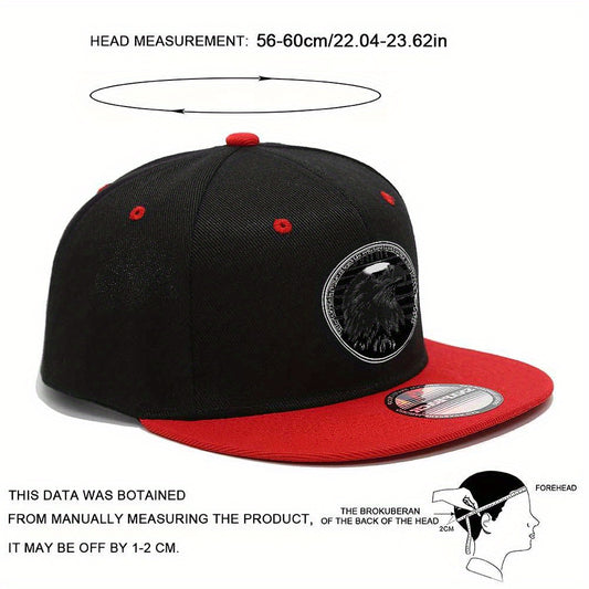 Unisex DJ Snapback Hat - Black & Red Two-Tone, Lightweight Breathable Polyester, Adjustable Snap Closure, Machine Washable, Perfect for EDM Parties & Casual Wear, Casual Headwear | Snapback Design | Durable Headgear, Yoki Man