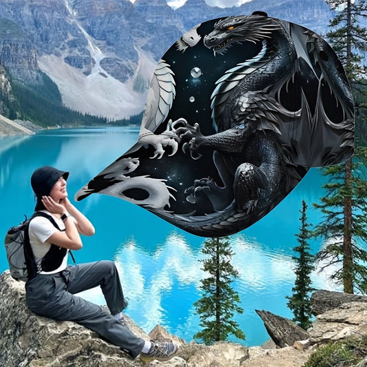 1pc Adjustable Dragon Baseball Cap for & - Black & White /Korean Dragon Scale & Wing Design, Lightweight PET &, Cool Casual Outdoor Sports Hat, Valentine's/Masquerade/ Accessory (Dragon