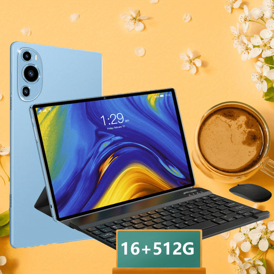 10.1 inch Video Call Tablet - Android 14, Ten Core CPU, 16GB RAM + 512GB ROM, High Definition IPS Display - For Family & Friends - Perfect Holiday Gift