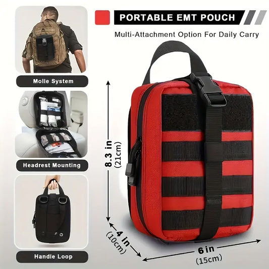 ROORUNS 152/ 338pcs Adventure Essentials Kit - Emergency Preparedness Set for Hiking, Car Travel & Family Safety, Survival Tools with Compact Medical Suitable for Camping and Adventure - The Perfect Gift for Both Men and Wome
