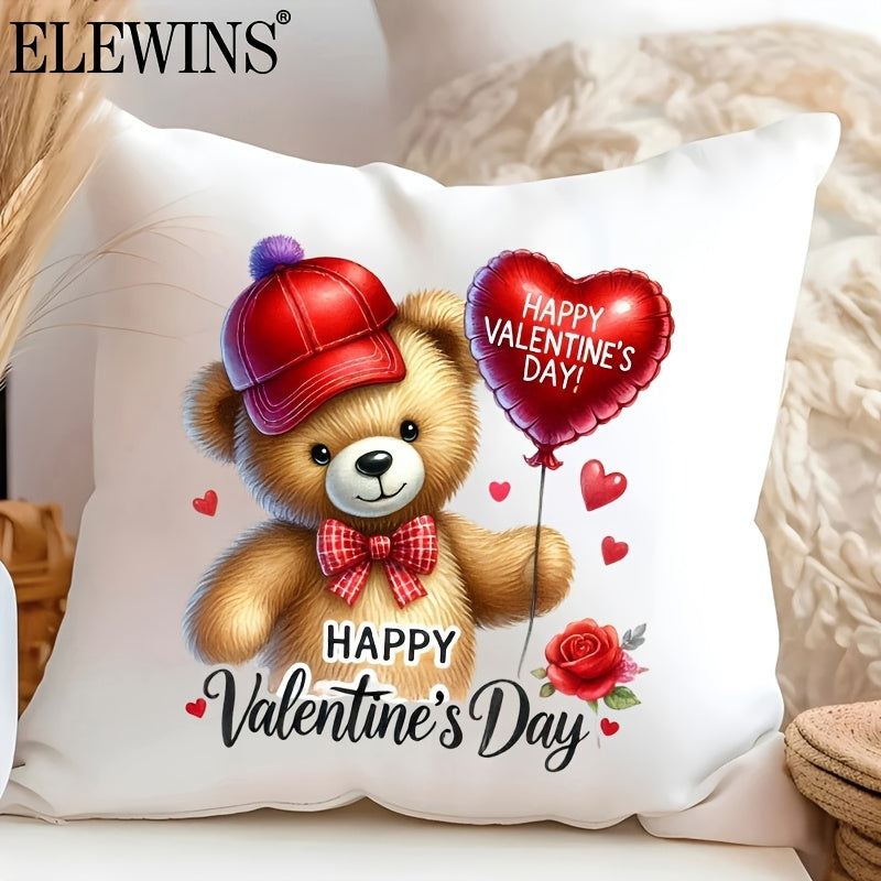 Set of 6 ELEWINS Valentine'S Day Bear-Themed DTF Iron-On Transfers - Vinyl Heat Transfer Sheets Featuring an Adorable Bear And Heart Designs, Suitable for Machine Washing. Ideal for T-Shirts, Hoodies, Jeans, Backpacks, And Pi