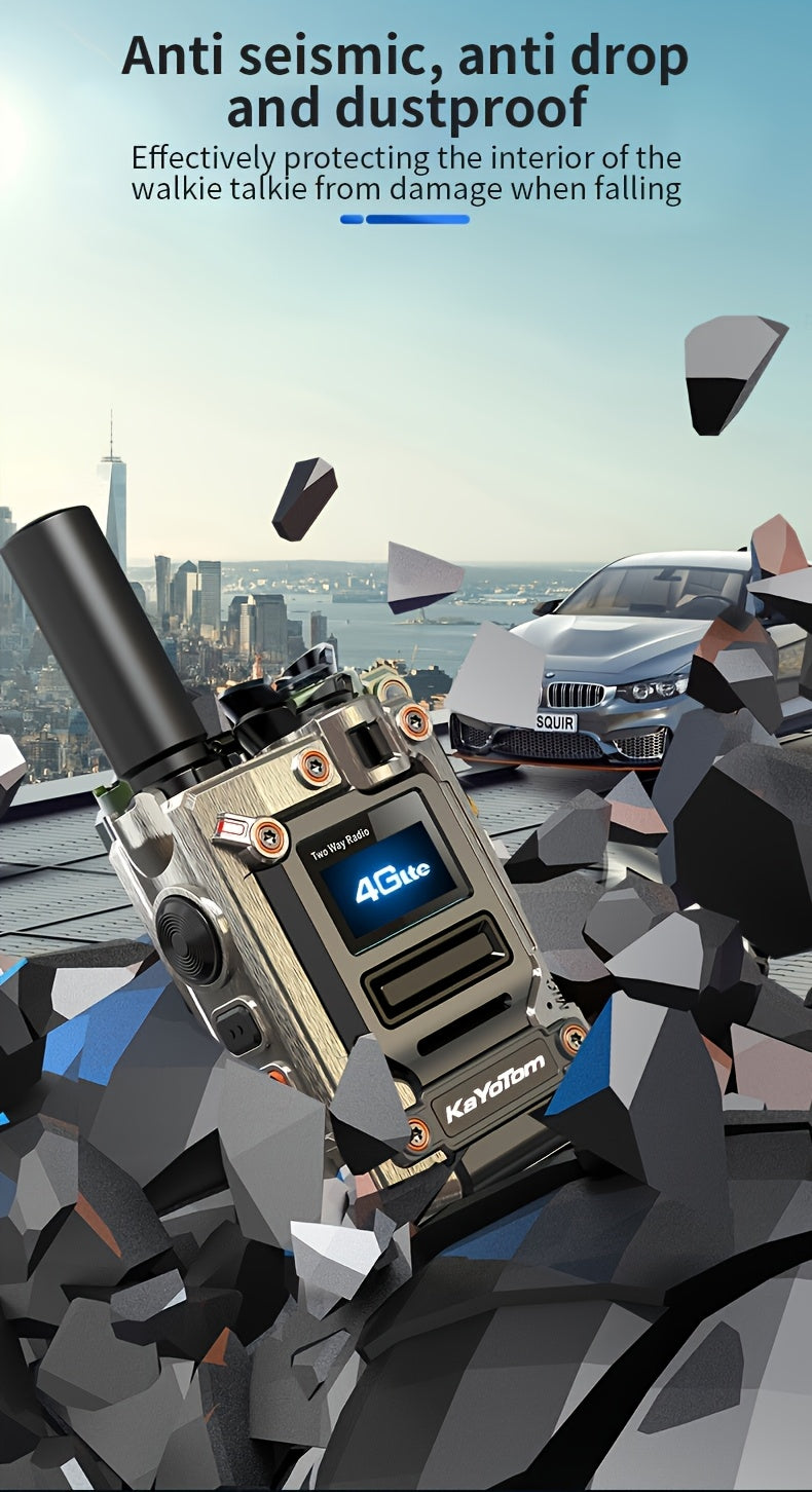 Kayotom Global Walkie-talkie with Unlimited Range 4G Two-way Radio Is Easy to Operate, Has No Monthly Fee, Long Battery Life, Is Sturdy And Durable, Dust-proof And Shock-proof, Suitable for Outdoor, Group And Remote Coordinat