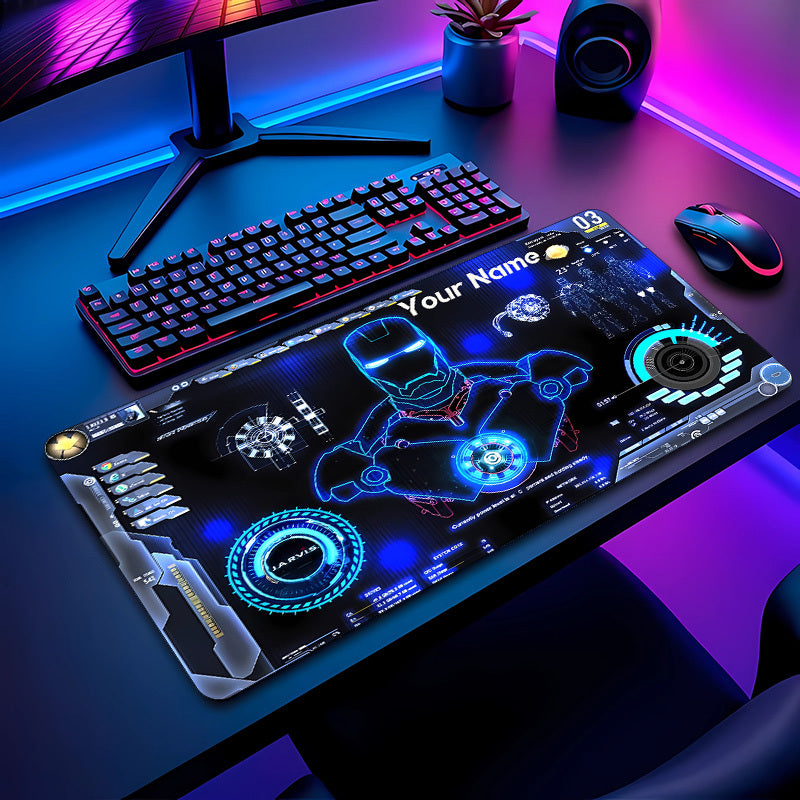 Customizable Mechanical-Themed Mouse Pad & Desk Mat - Non-Slip Rubber Base, Personalized Name/Text, High-Quality Print, Durable Surface for Gaming & Office Use, Ideal Holiday Gift for Gamers & Professionals, Mouse Pads for De