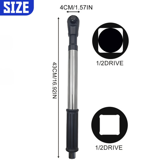 1pc 16.92in Universal 1/2-Inch Offset Extension Wrench, Multi-Functional Extension Bar for Easy Carrying and Enhanced Lever Action – Designed for Tight Spaces in Automotive, Plumbing, or Furniture Assembly Work with High-Qu