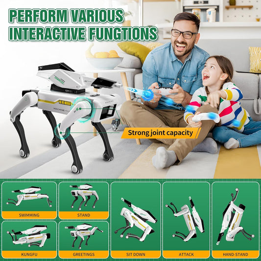 2025 New Robot Dog - Interactive STEM Pet with Voice Control, 30+ Actions & APP Programming, Durable Design for Kids Age 3+ (Compatible with iOS/ Android), Modern Robotics, Highquality Build, Young Learners