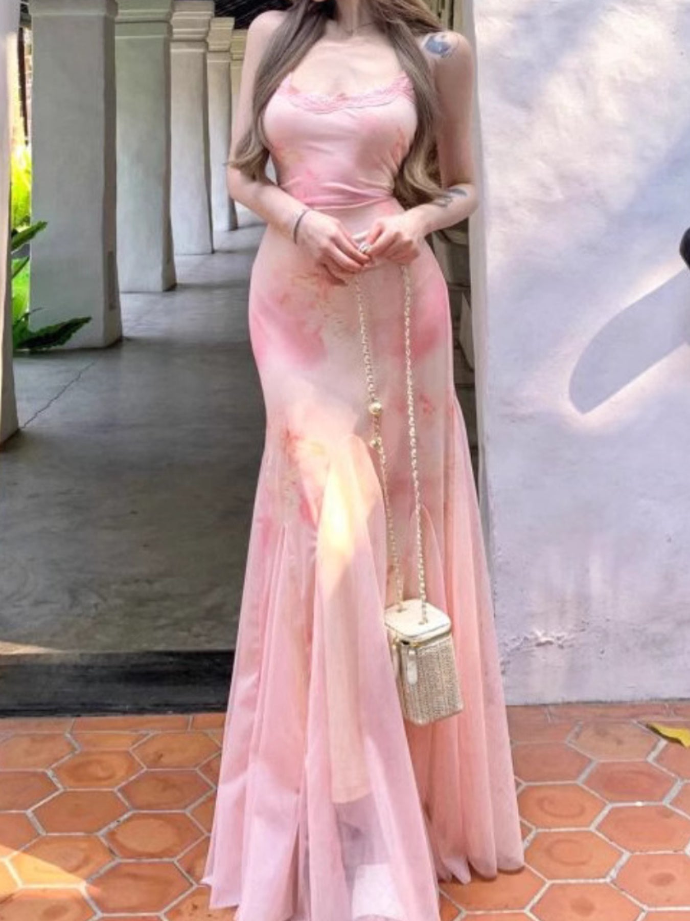 ' Lace Merger Fishtail Mermaid Dress - Strap Tulle Wedding Dress Suitable for Prom,, Special Events - Elegant Fishtail Silhouette, Machine Washable Dress