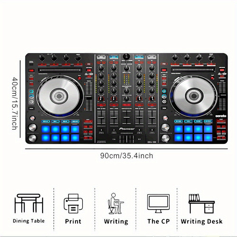 1pc Pioneer DJ DDJ-SX Controller Mouse Pad & Office Desk Mat - Non-Slip Rubber Base & Polyester Surface with DJ-Themed Design, Scratch-Resistant Durable Gaming & Music Production Mat for DDJ-SX Controller Compatibility, Ideal