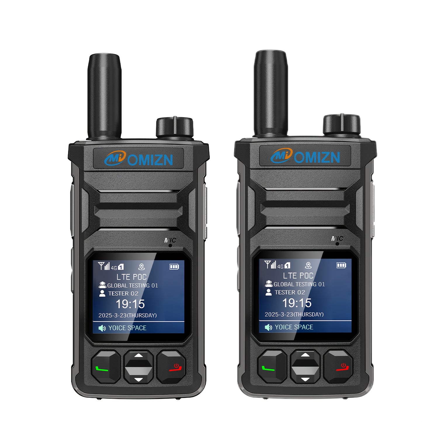 4G LTE Smartphone-like Walkie Talkie with Local SIM Card - No Monthly Fee, Unlimited Range, Global Compatibility (2.4G/3G/4G/5G), Noise-Canceling Mic & Clear Audio, - for Outdoor, Construction, Events, Large Groups (World