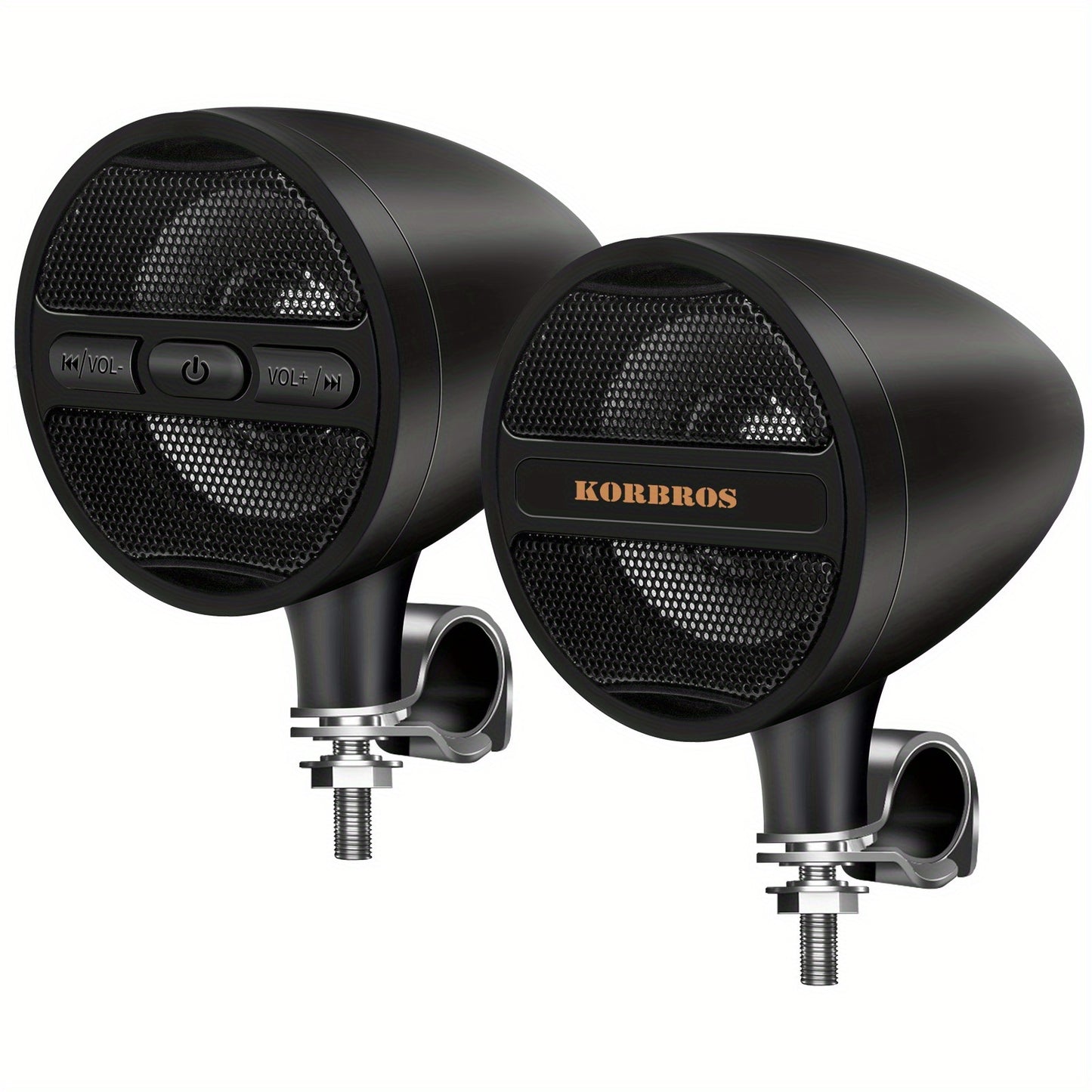 Motorcycle Speakers Waterproof Wireless Motorcycle Audio Stereo Speaker System with USB AUX Mp3 Music Player Fit for 1'' to 1.3'' Handlebar