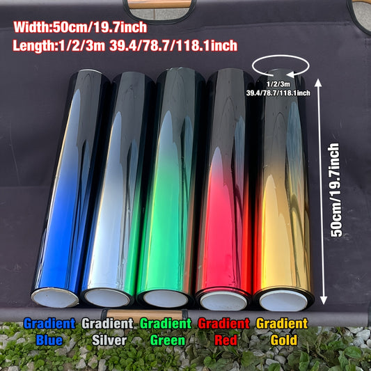 RV Dual tone Gradient Thermal Insulation Film - Explosion proof, Color Contrasting Car Solar Sunshade - Suitable and Easy to Install PET Material Accessories Window Sticker Kit Window Film Suitable for RV RV Glass and Home Wi