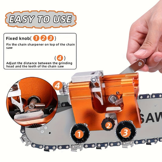 Versatile Chain Saw Sharpening Kit with Dual-Headed Carbide Grinders - Fits 4" to 22" Saws, Compatible with Manual & Electric Tools, Chainsaw Sharpening Machine, Sharpener For Chainsaw Chain, Chainsaw Sharpener Kit, Chainsaw